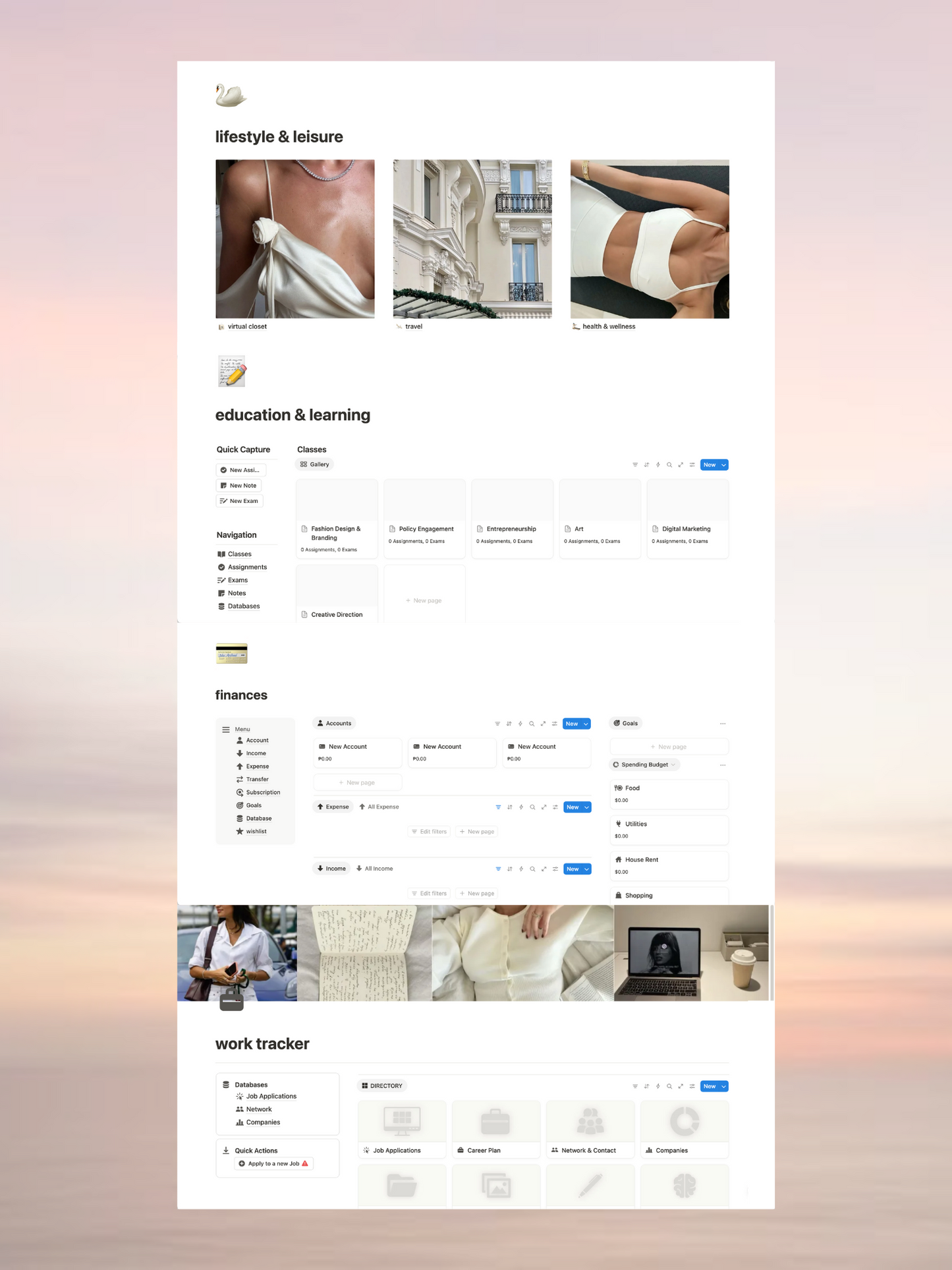 It-Girl Life Planner Notion Template | The Ultimate Chic & Intentional Life Planner by Orchis Studio
