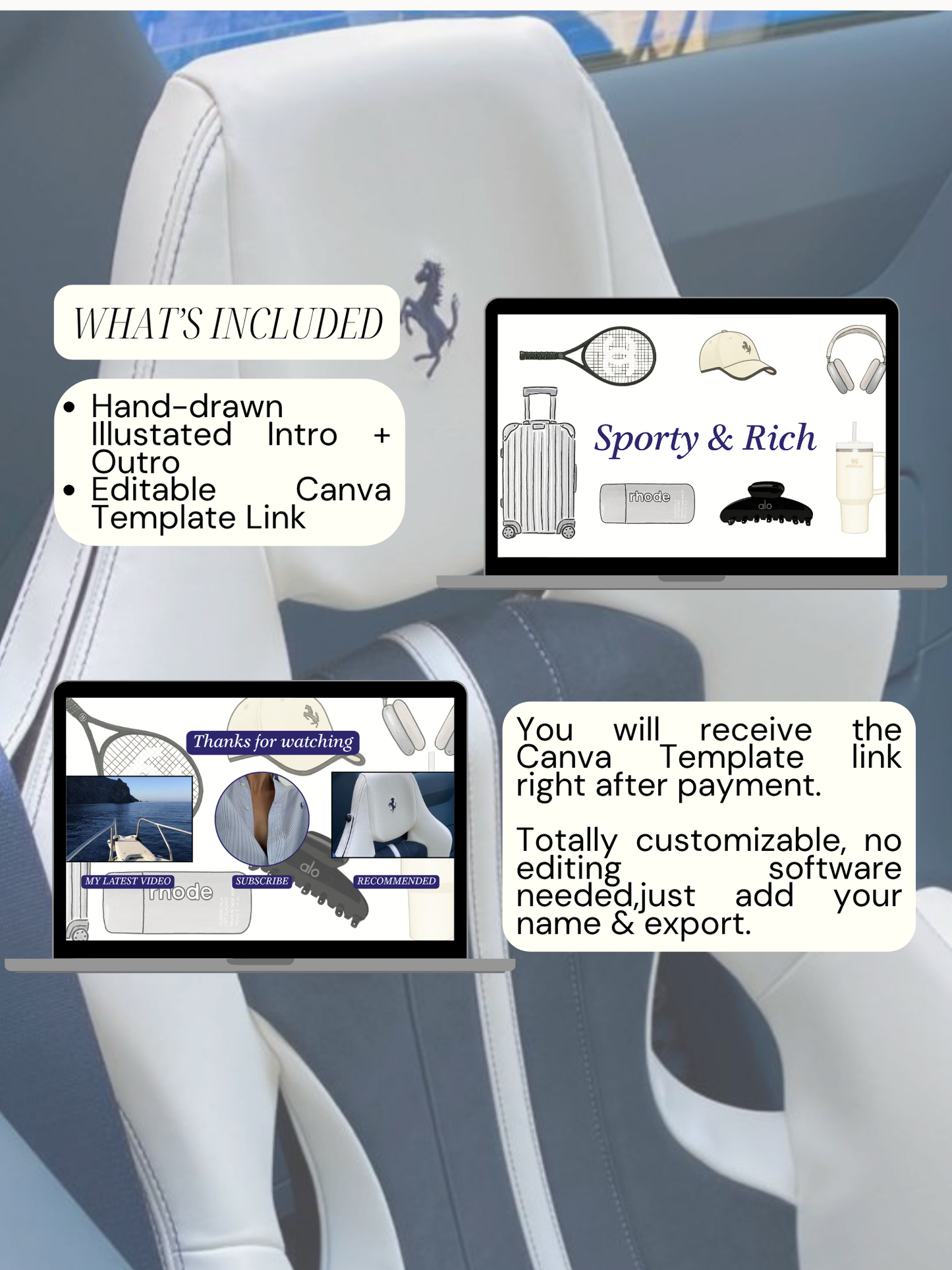Sporty & Rich Youtube Intro & Outro Customizable Template