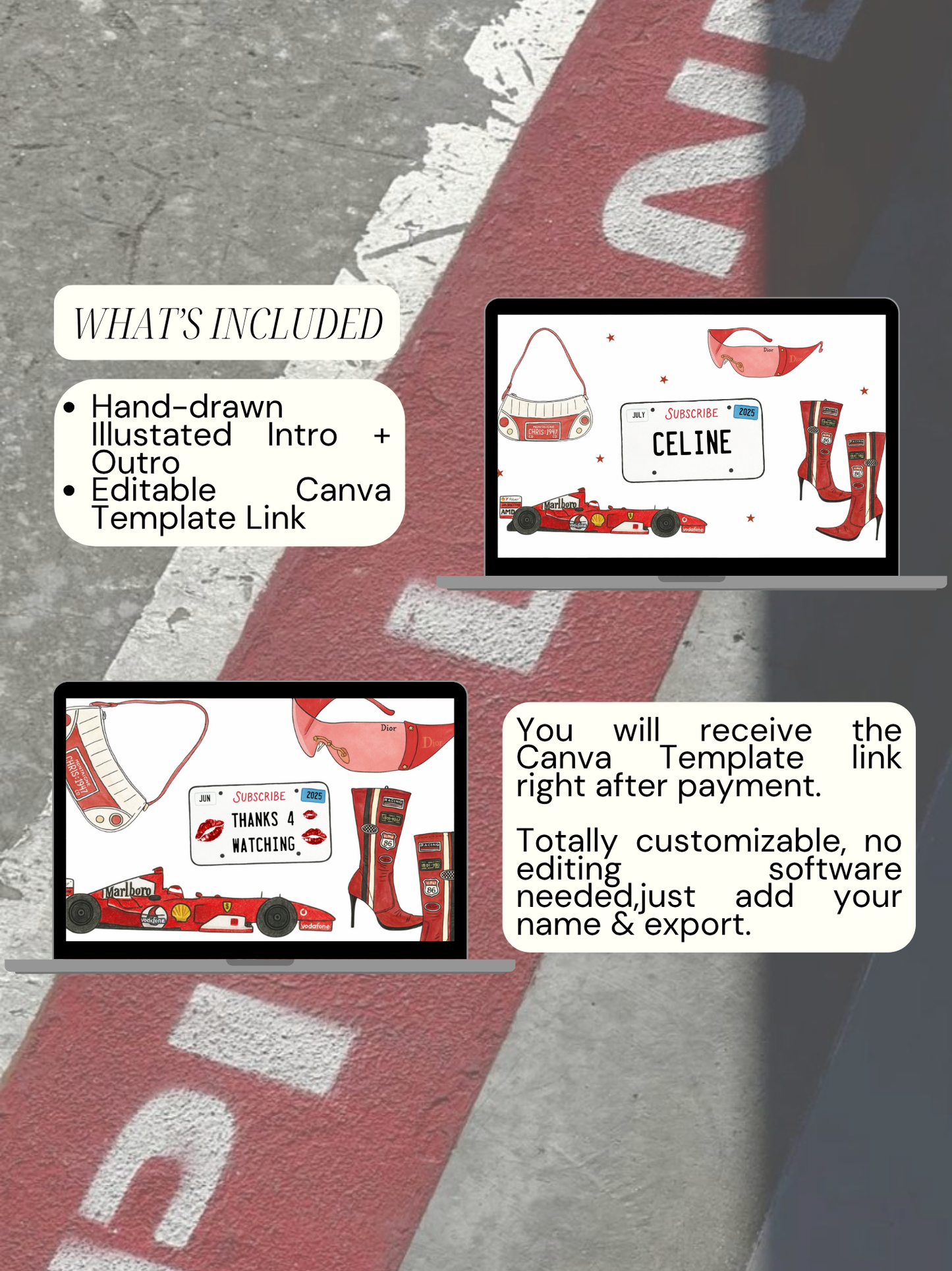 Stargirl Youtube Intro & Outro Customizable Template