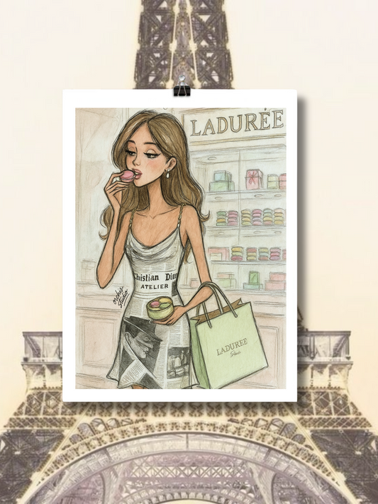 Macarons & Dior: Ladurée, Paris, Dior Poster